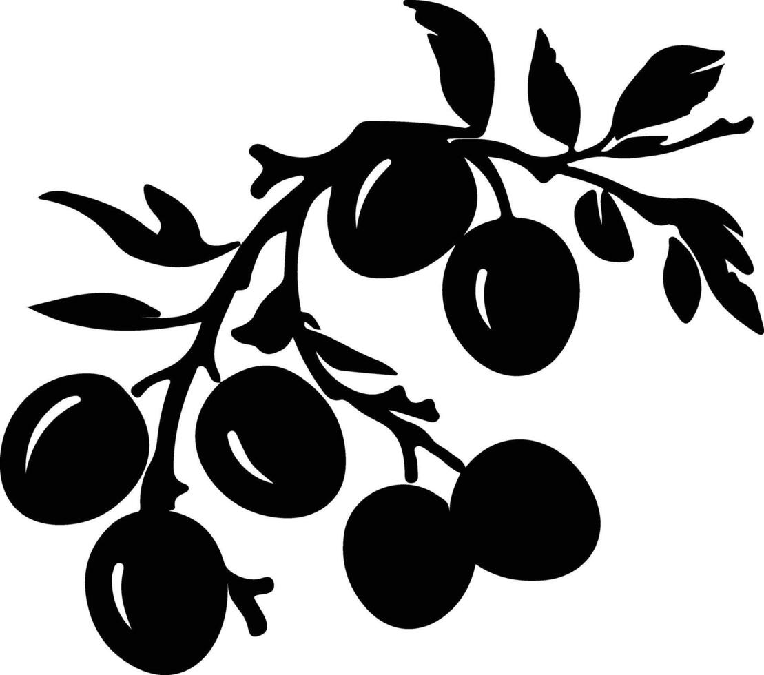 apricot  black silhouette vector