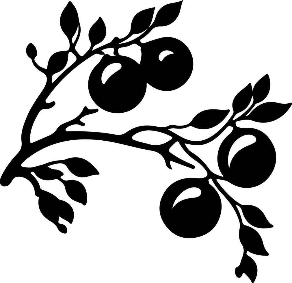 apricot  black silhouette vector