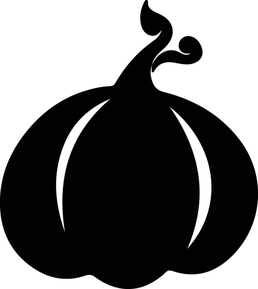 acorn squash  black silhouette vector