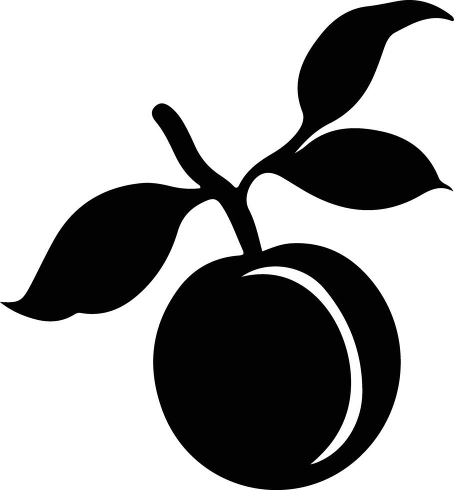 apricot  black silhouette vector