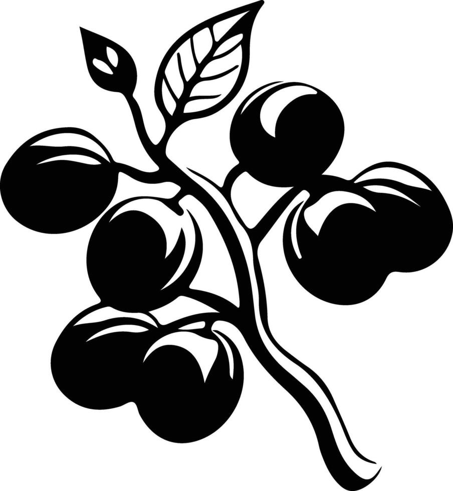 apricot  black silhouette vector