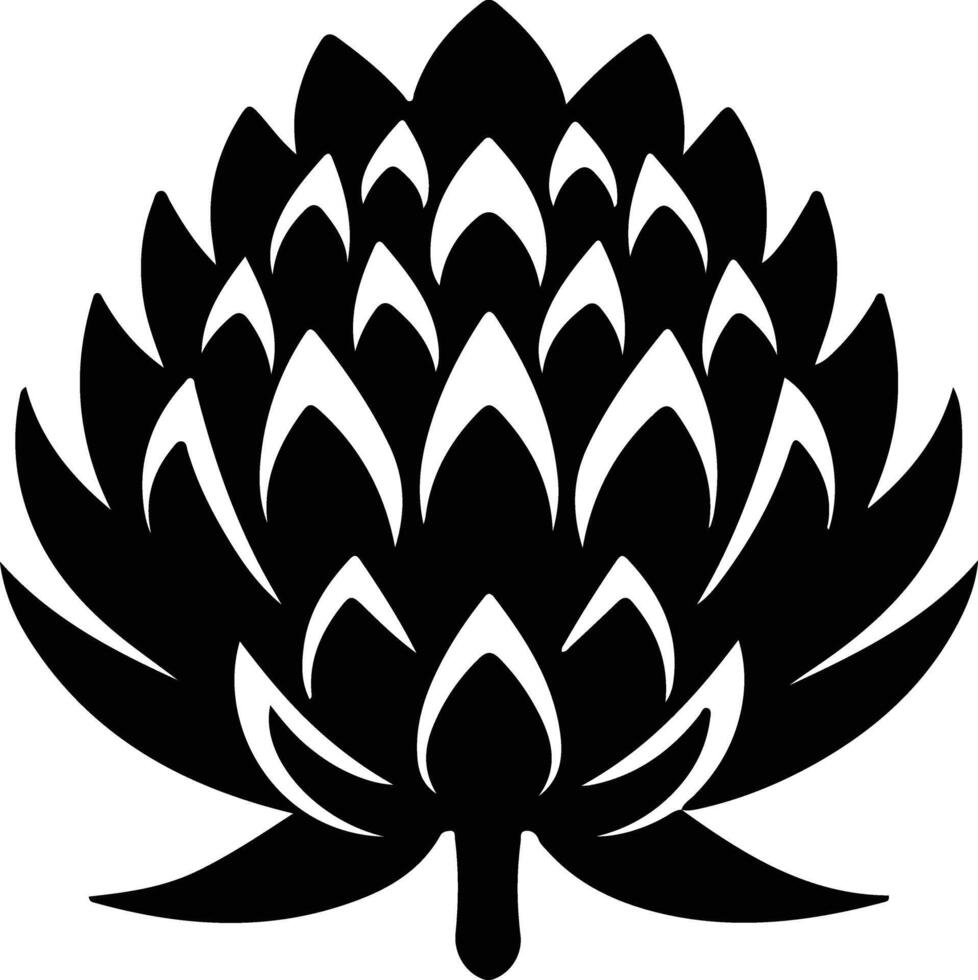 artichoke  black silhouette vector