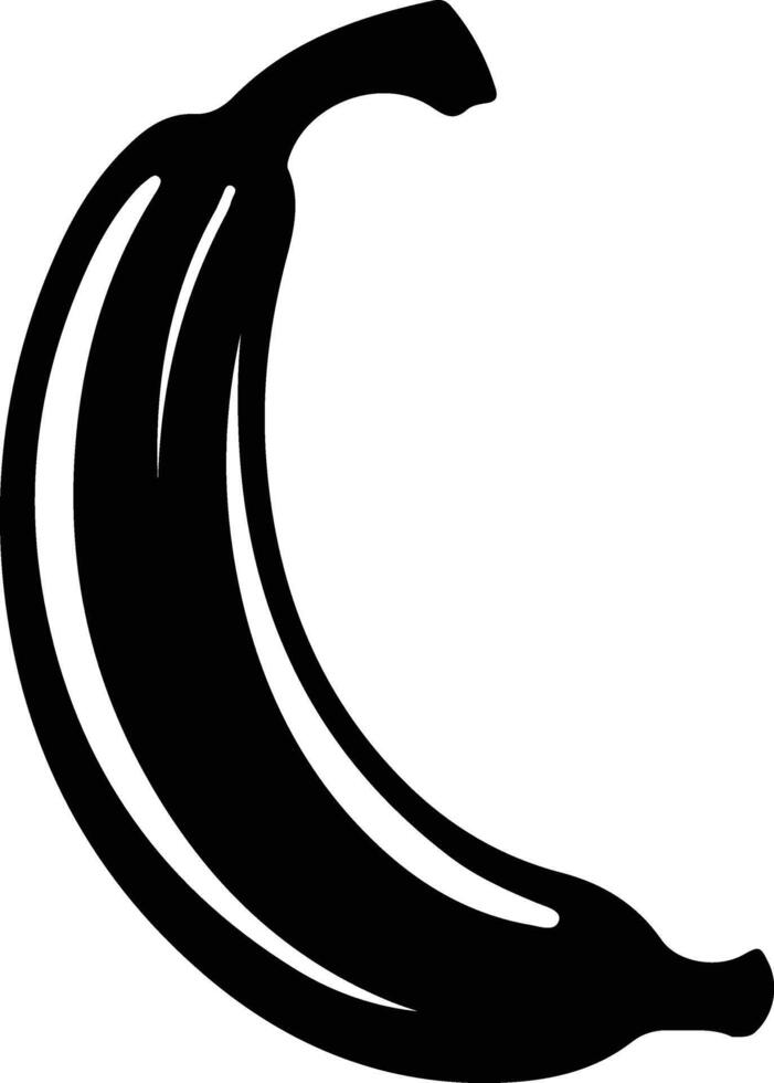 banana  black silhouette vector