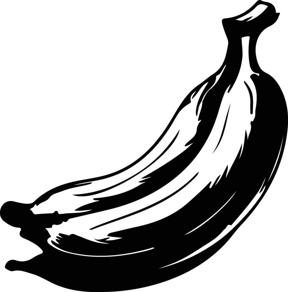 banana  black silhouette vector