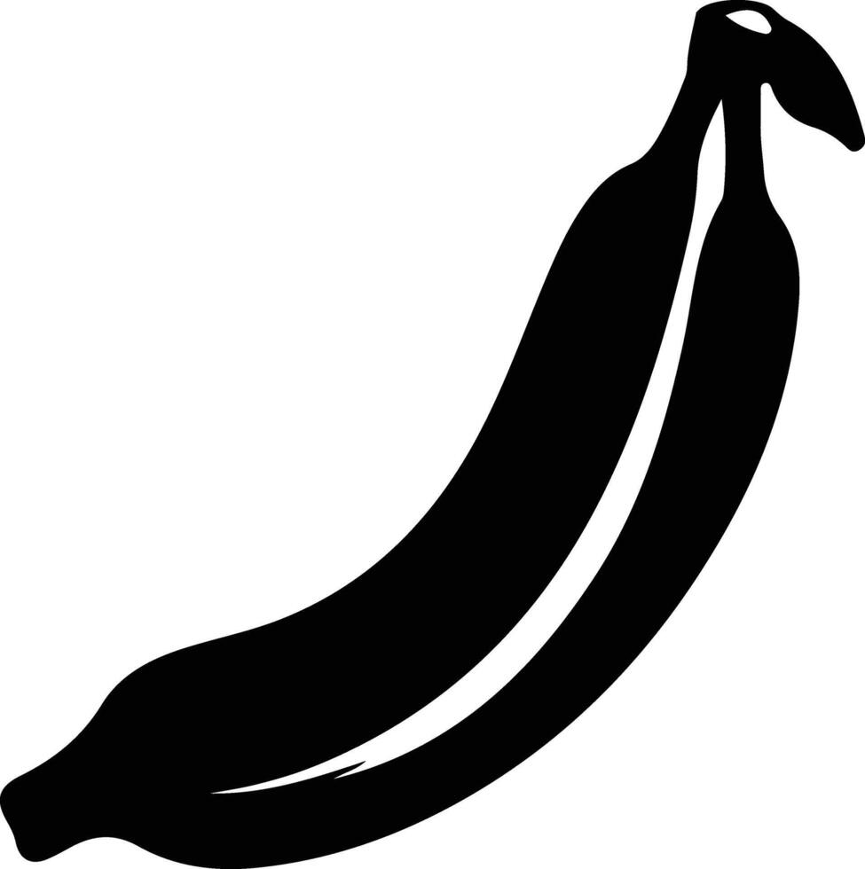 banana  black silhouette vector