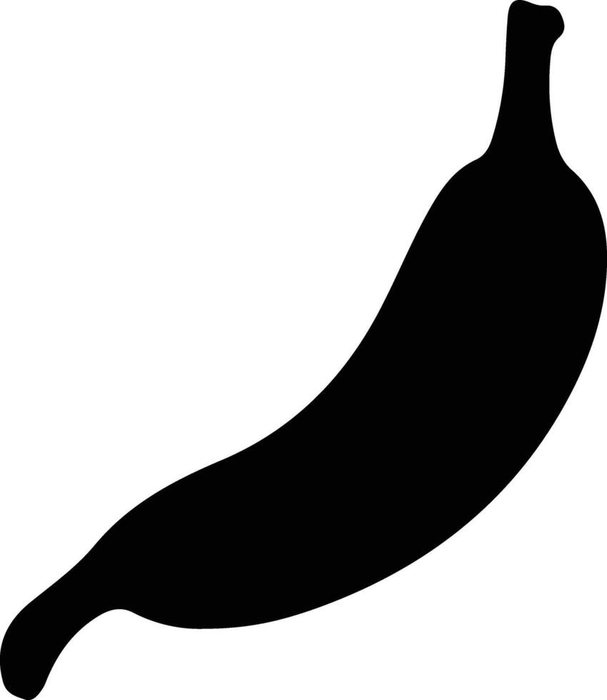 plátano negro silueta vector