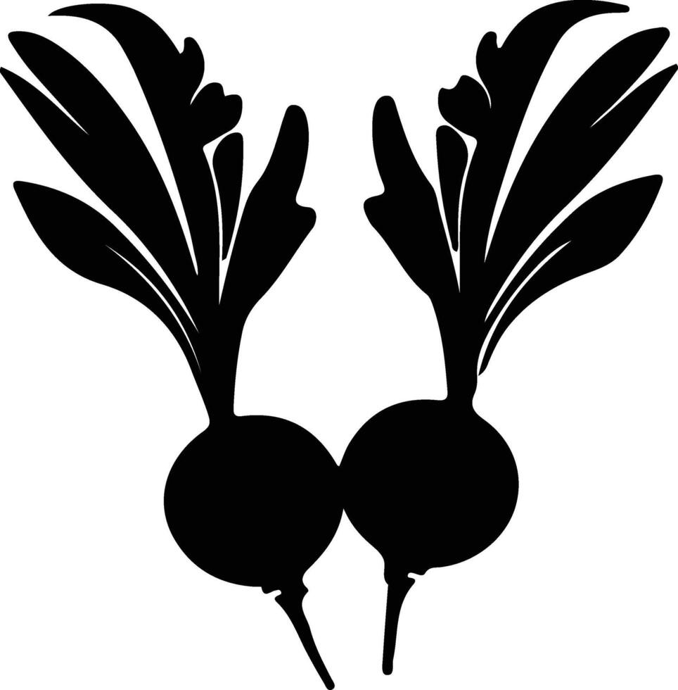 beets  black silhouette vector