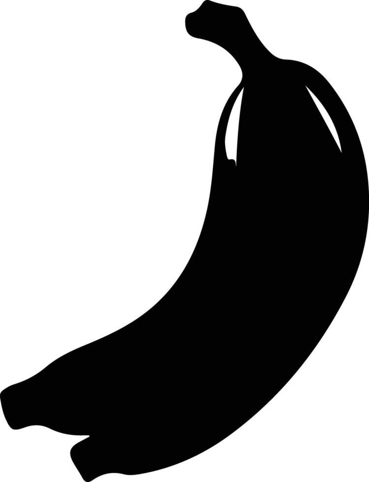 banana  black silhouette vector