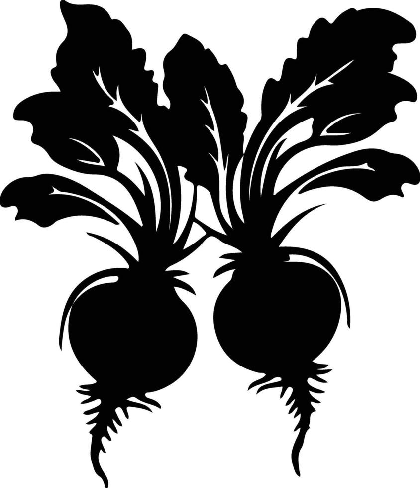 beets  black silhouette vector