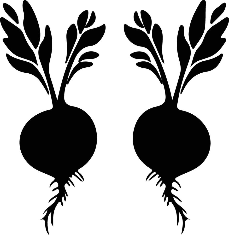 beets  black silhouette vector