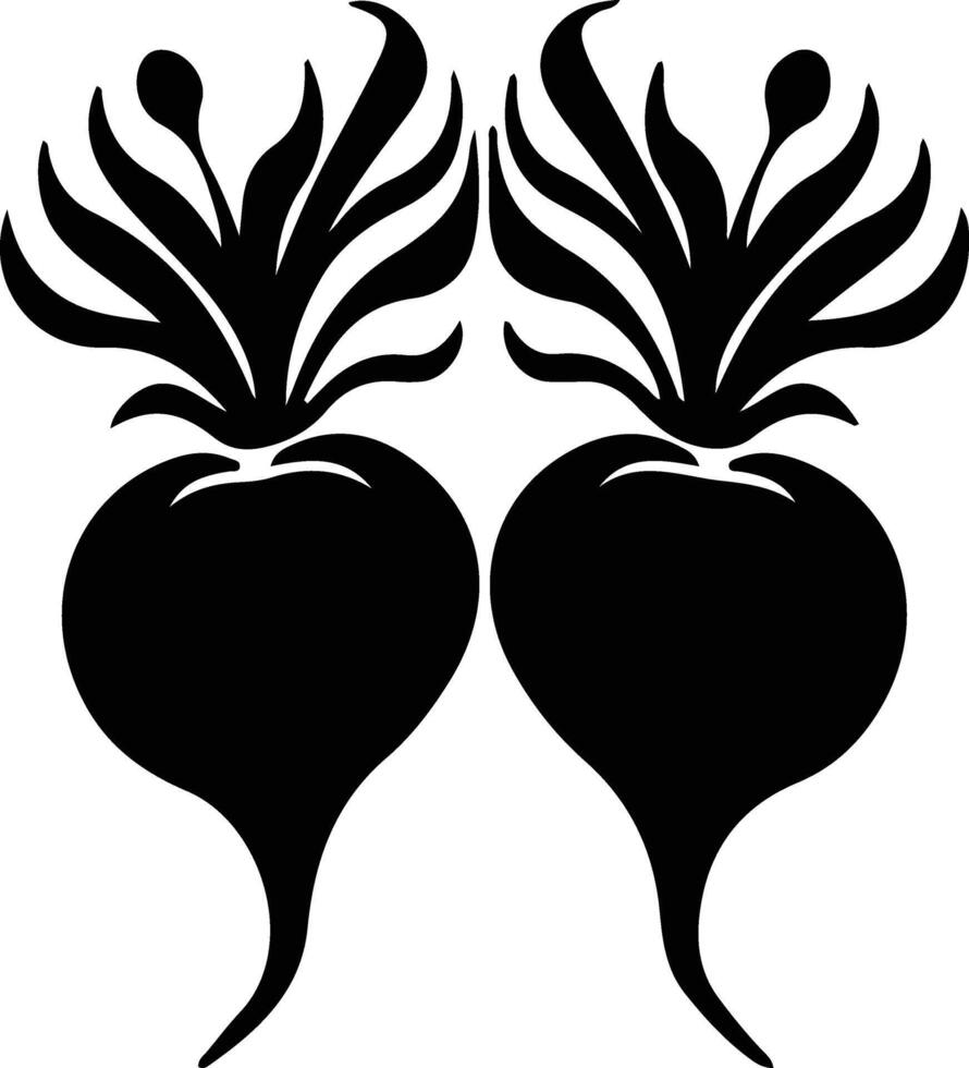 beets  black silhouette vector