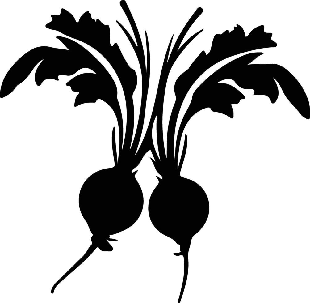 beets  black silhouette vector