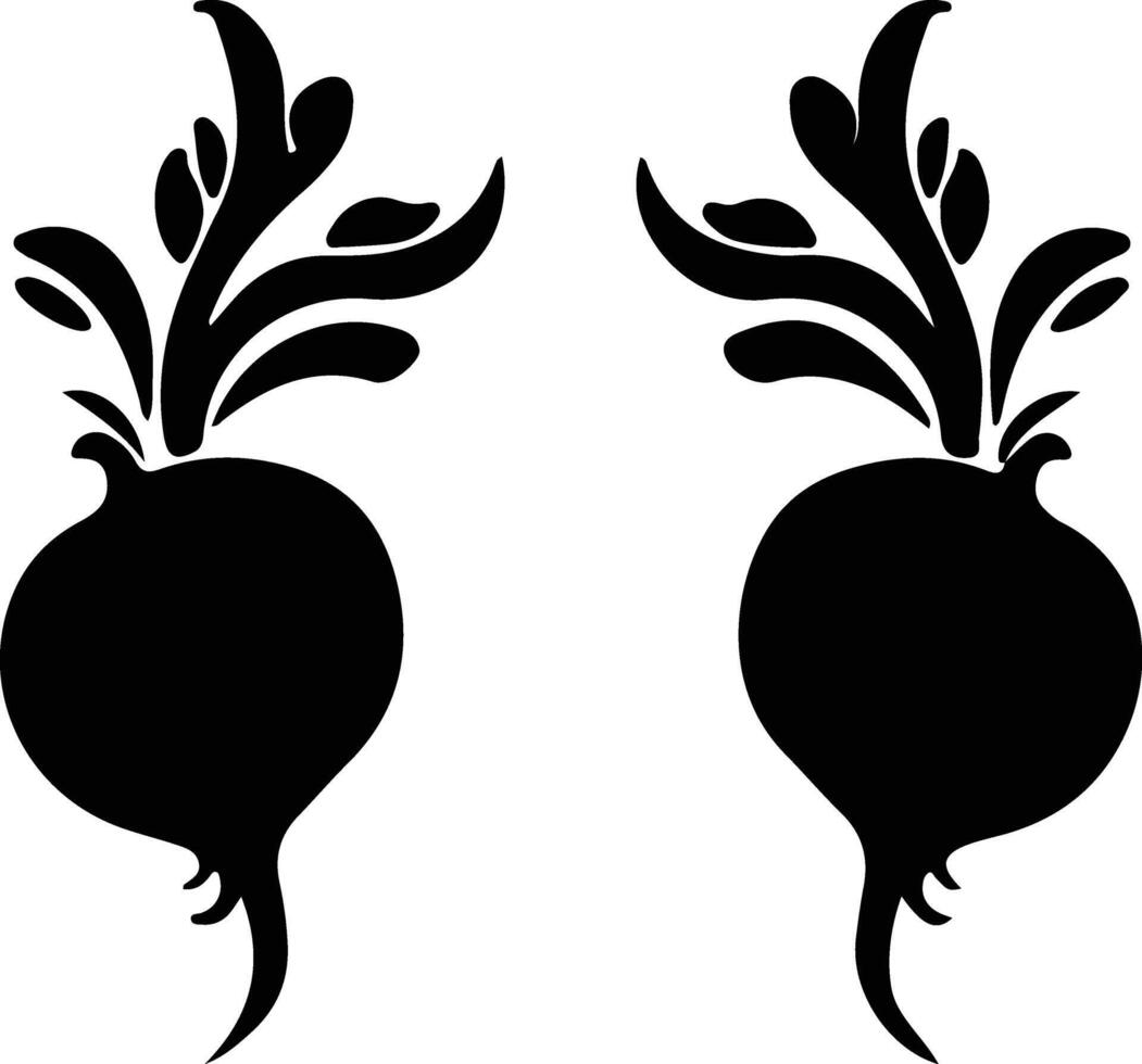 beets  black silhouette vector