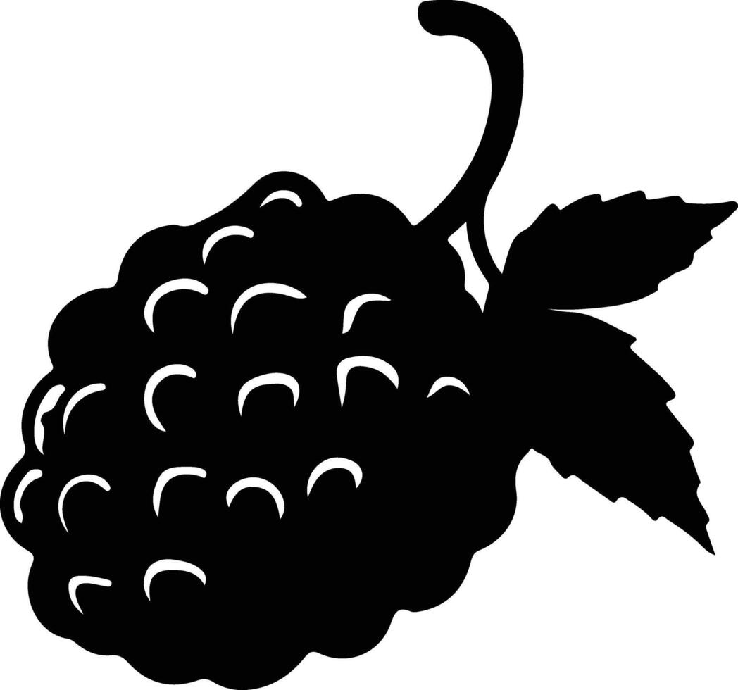 blackberry  black silhouette vector