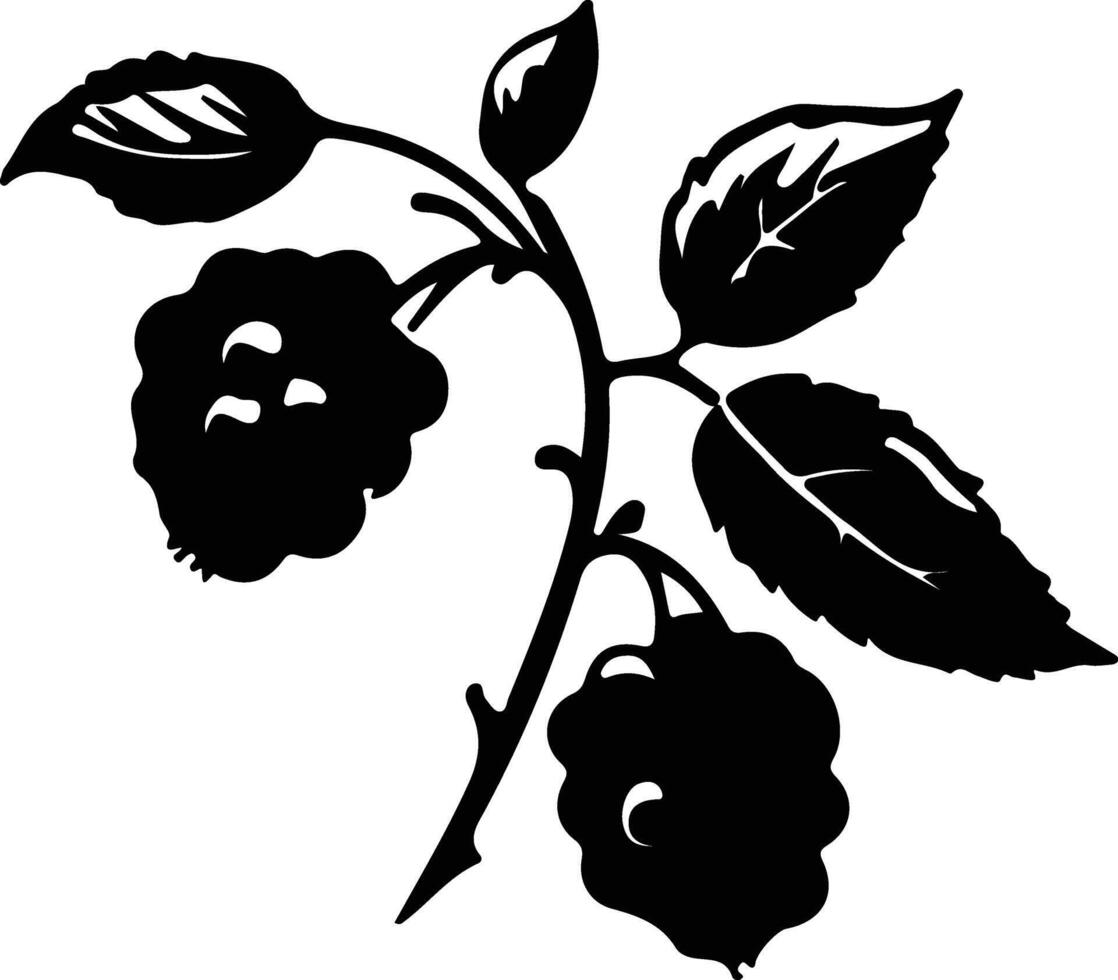 berry  black silhouette vector