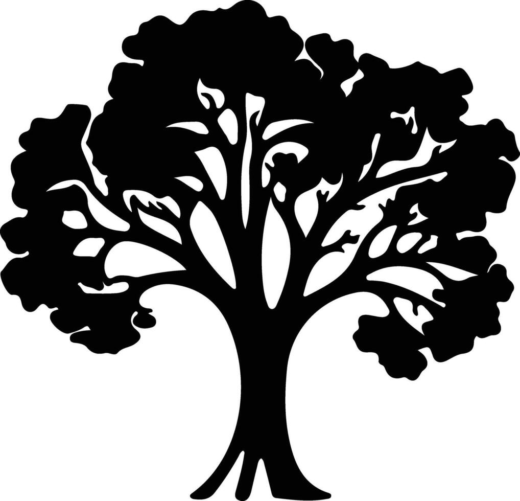 broccoli  black silhouette vector