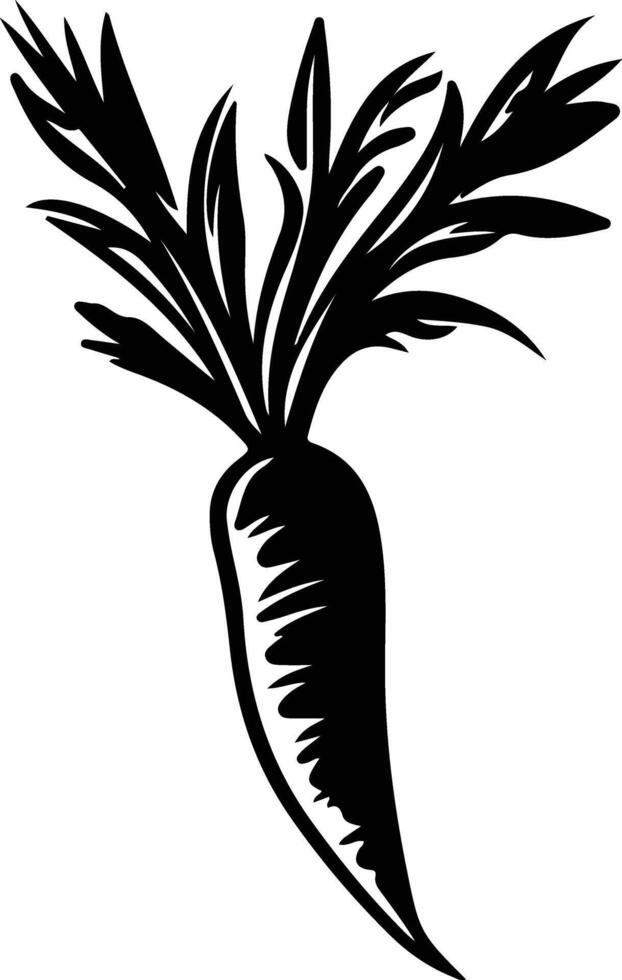 carrot black silhouette vector