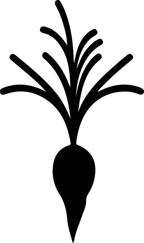 carrot  black silhouette vector