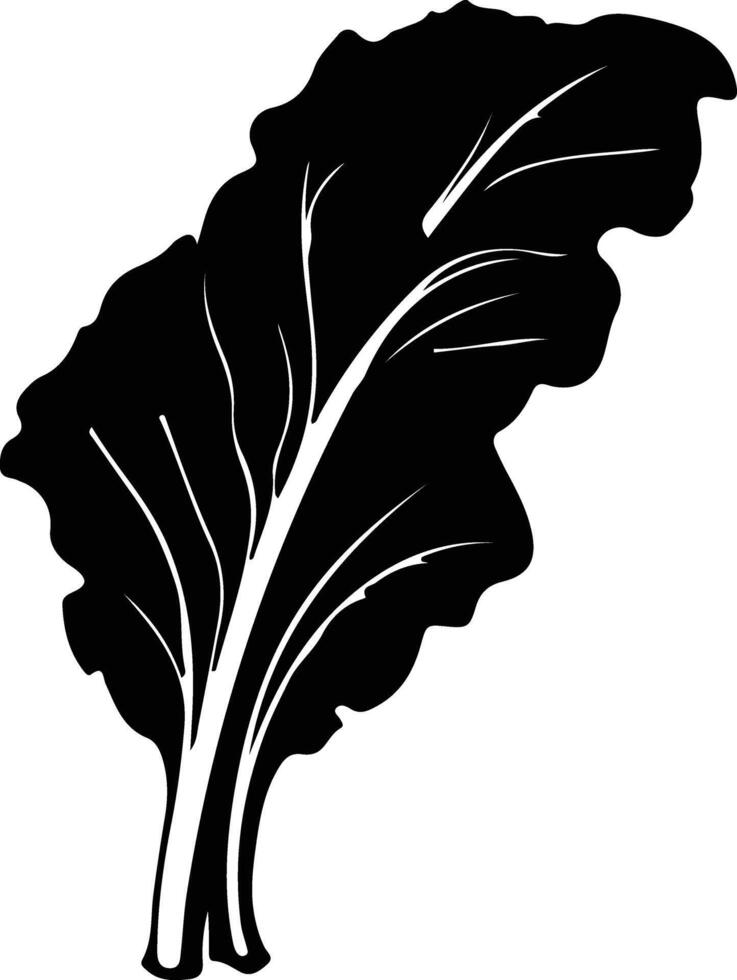 chard  black silhouette vector