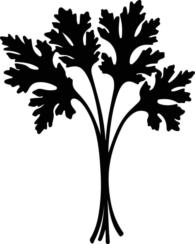 celery  black silhouette vector