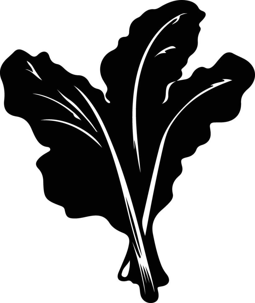 chard  black silhouette vector