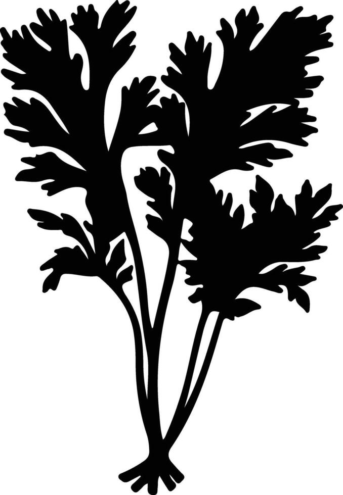 celery  black silhouette vector