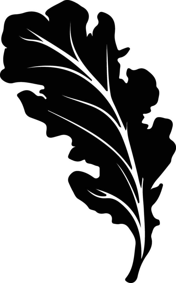 Swiss chard  black silhouette vector