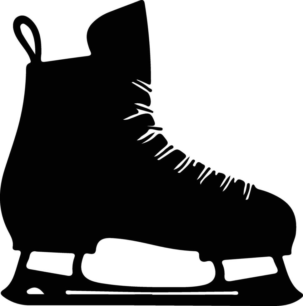 ice skates  black silhouette vector