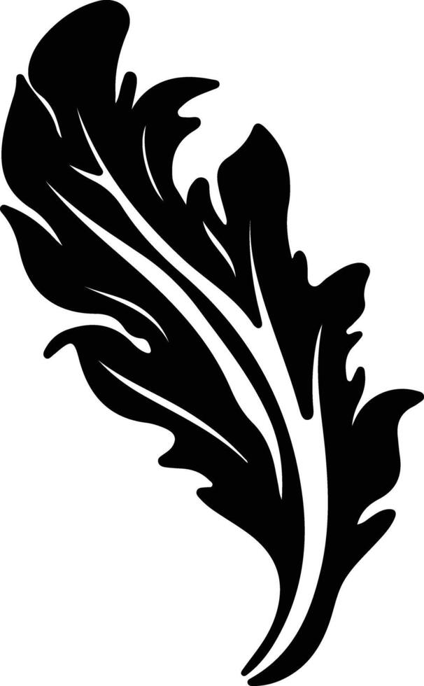 Swiss chard  black silhouette vector