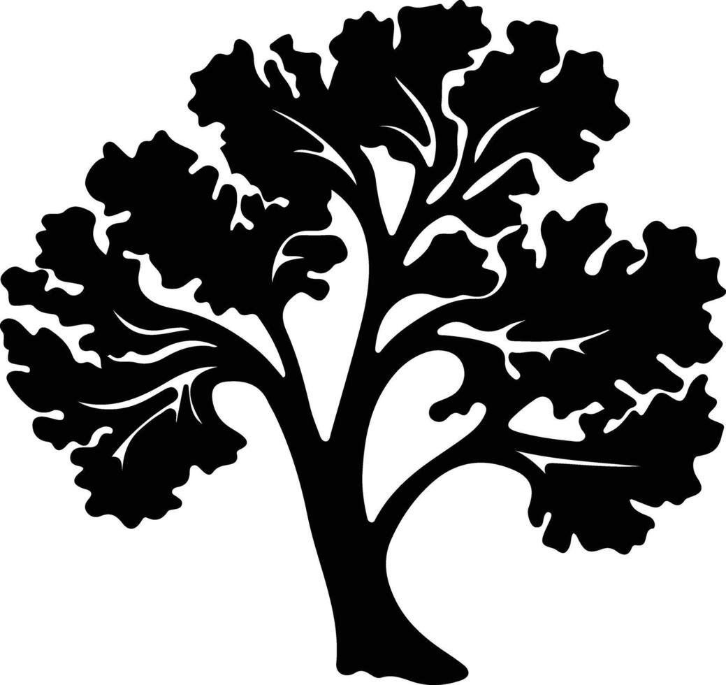 kale  black silhouette vector