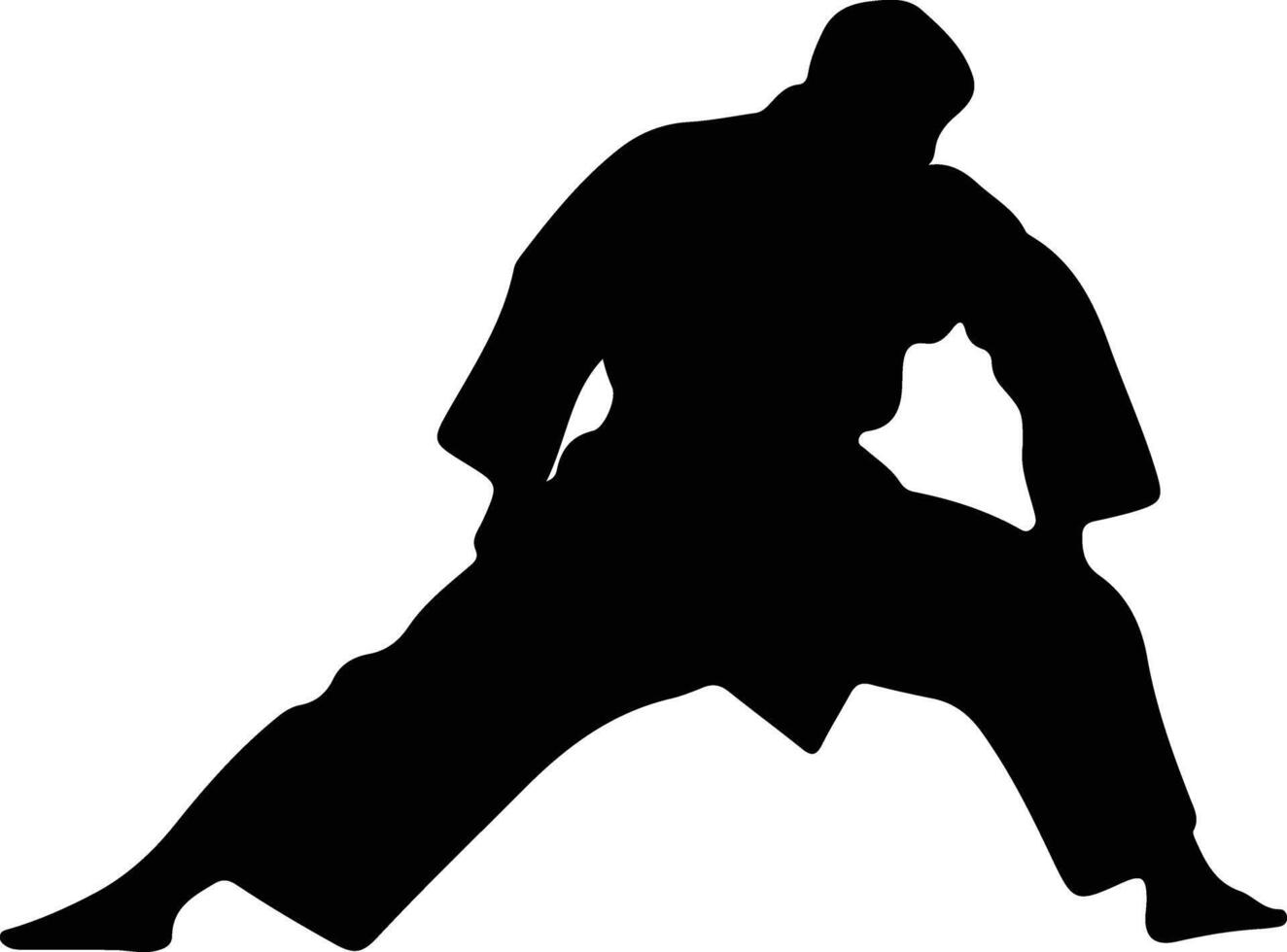 judo  black silhouette vector