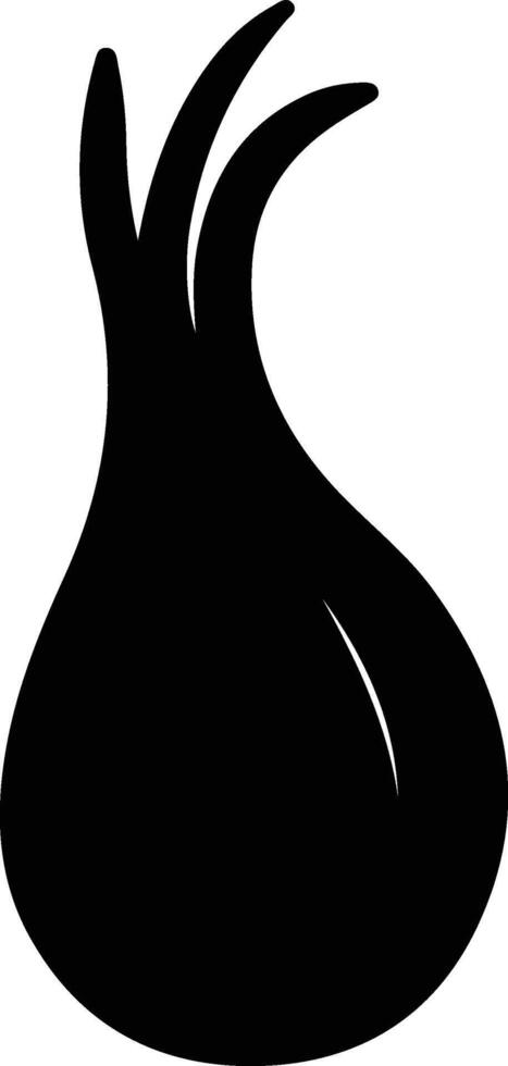 shallot  black silhouette vector