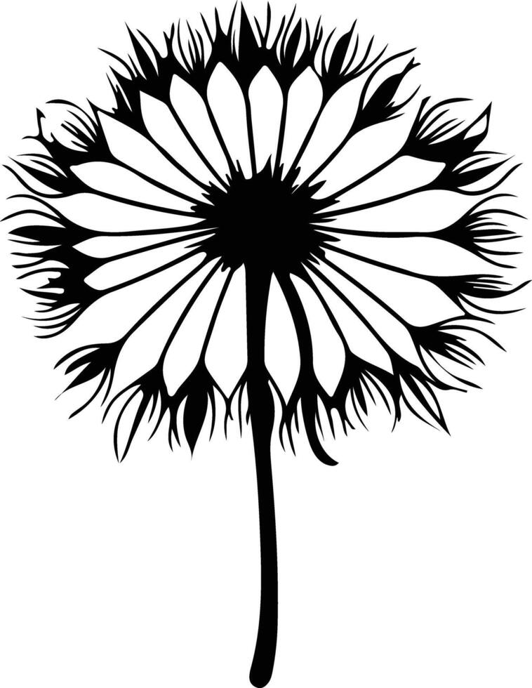 salsify  black silhouette vector