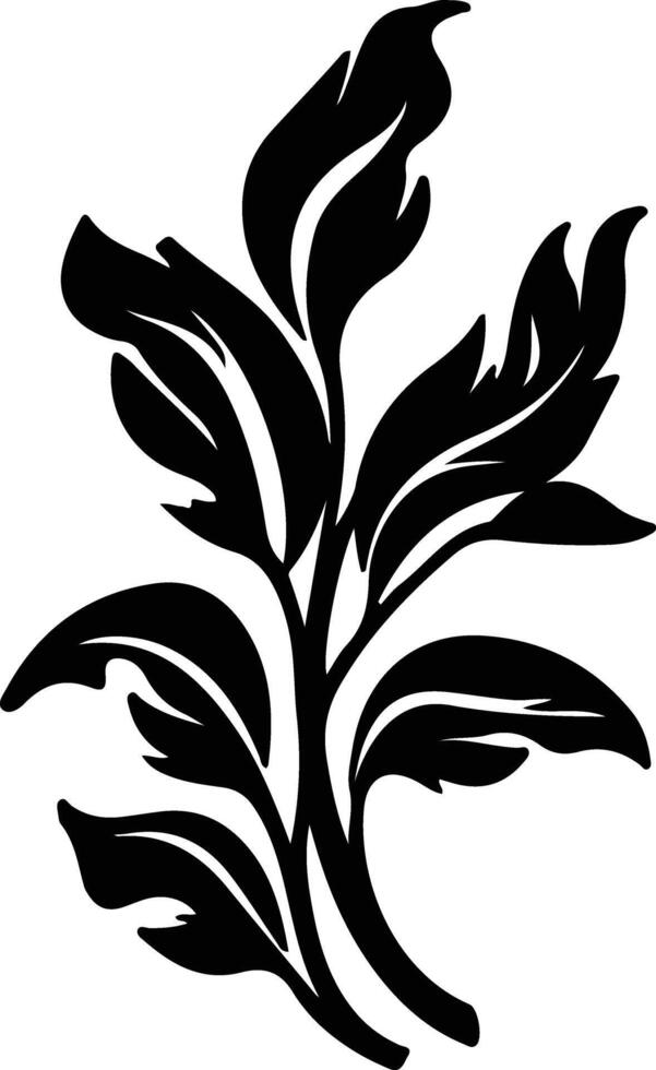 spinach  black silhouette vector