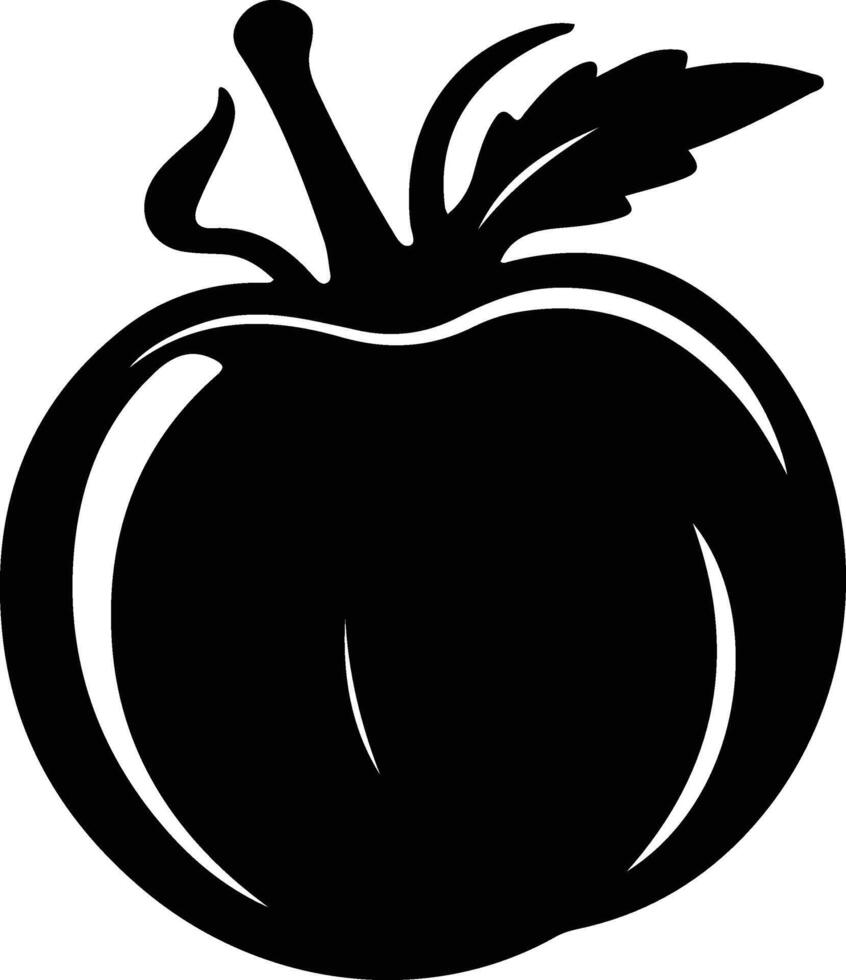 tomato  black silhouette vector