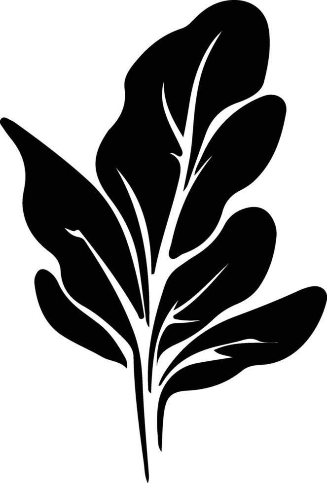 spinach  black silhouette vector