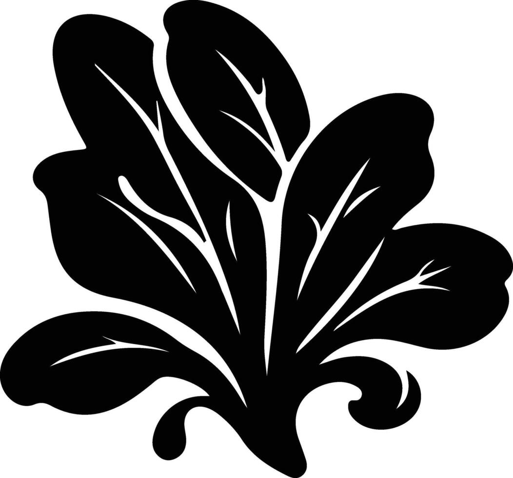 spinach  black silhouette vector