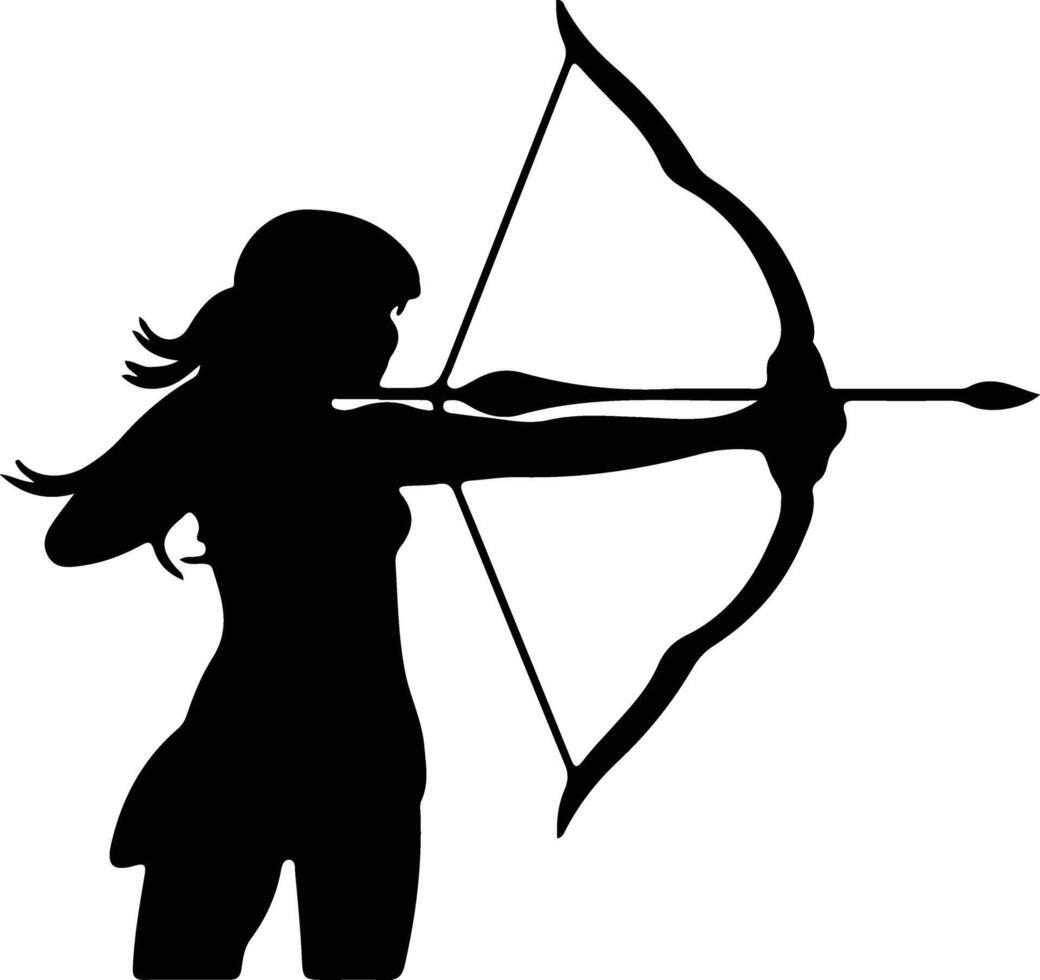 archery black silhouette vector