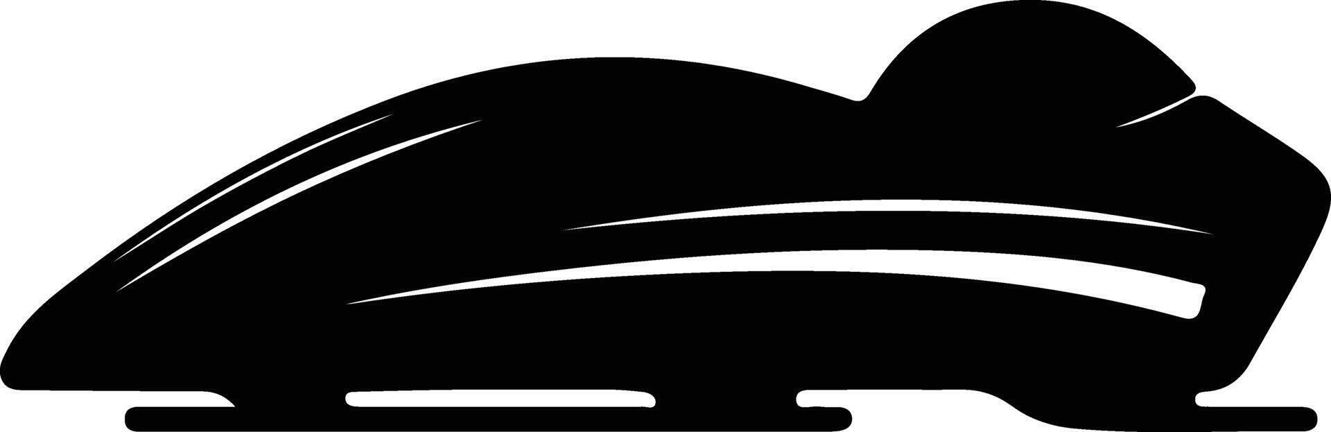 bobsleigh  black silhouette vector