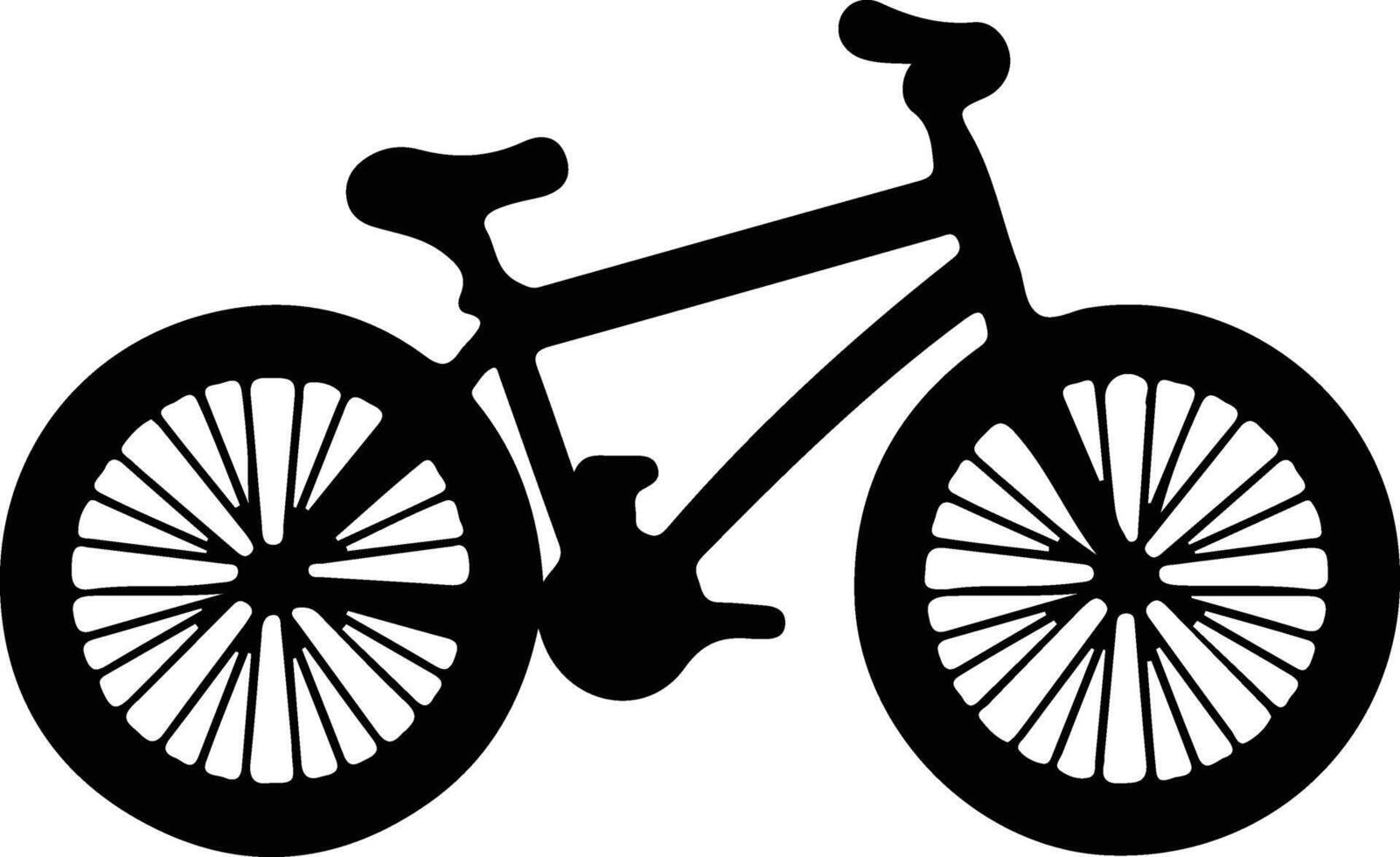 bicicleta negro silueta vector