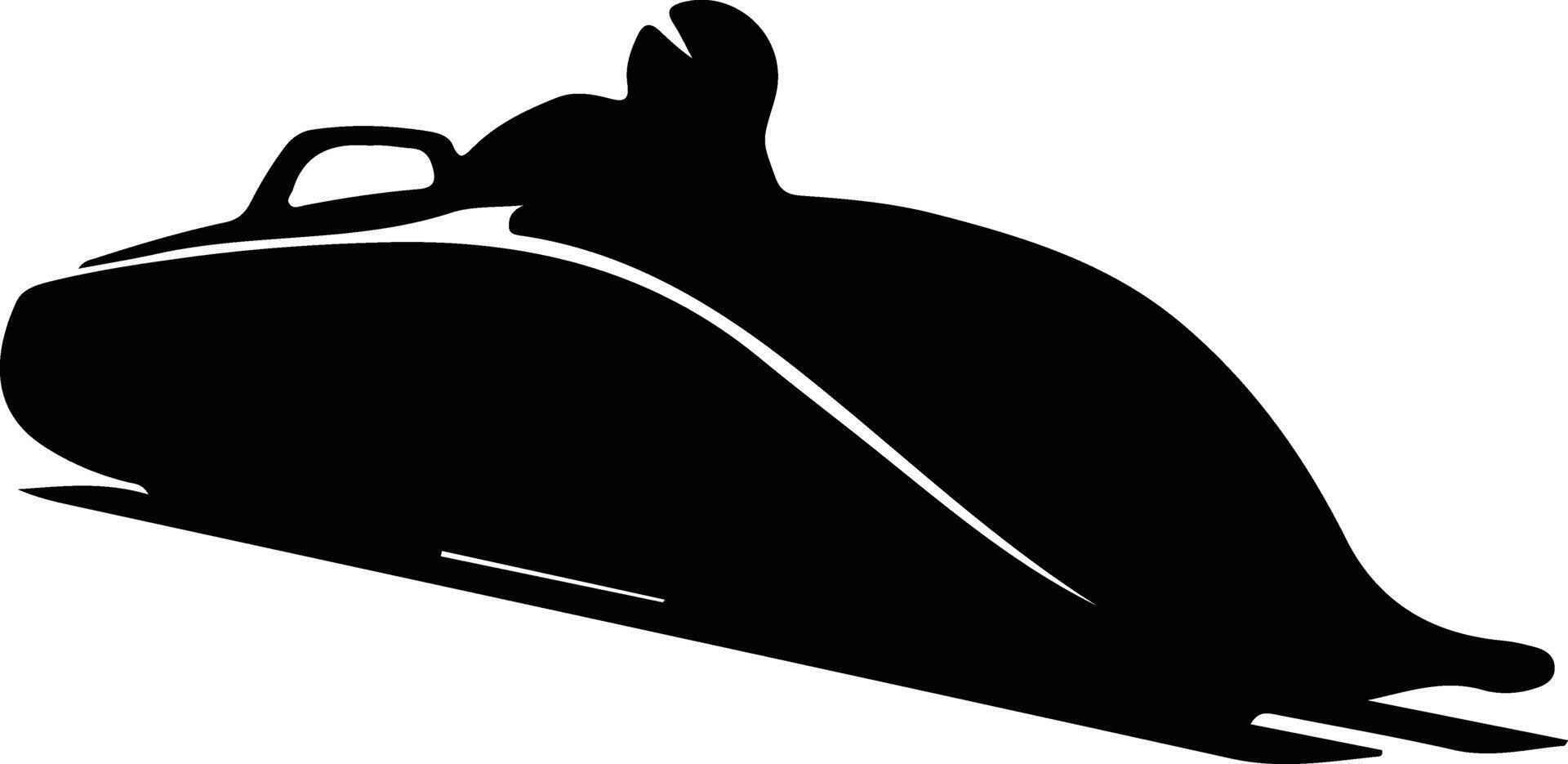 bobsleigh  black silhouette vector