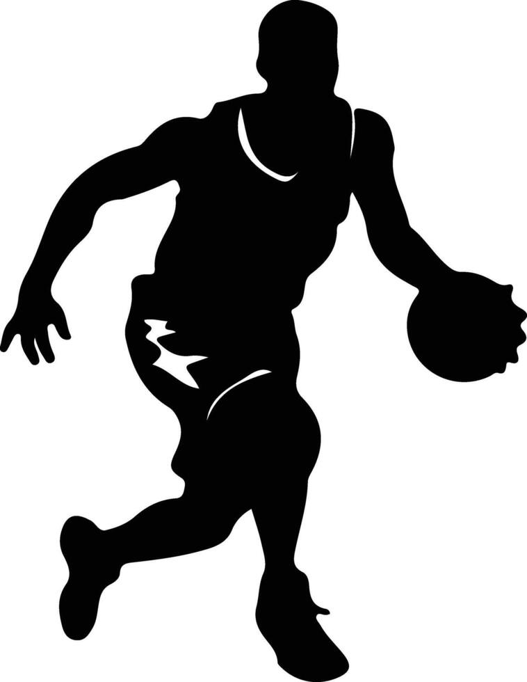 basketball black silhouette 38104305 Vector Art at Vecteezy