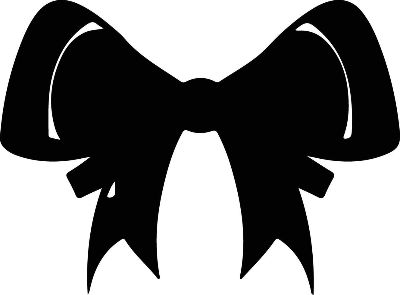 bow  black silhouette vector