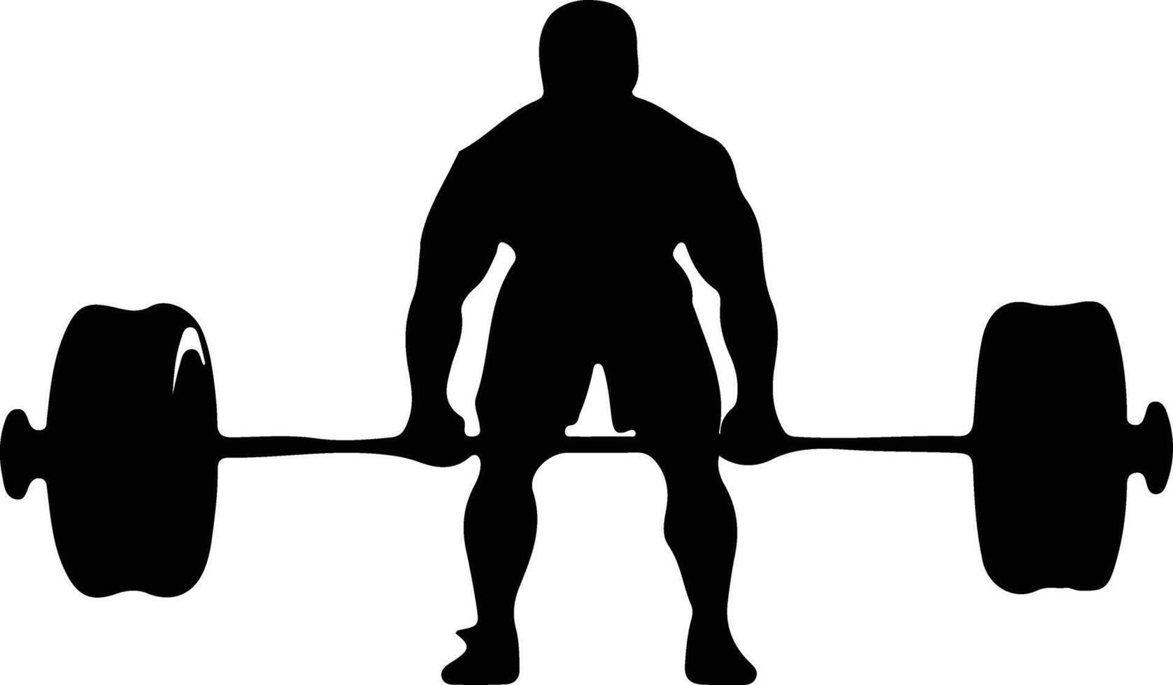 deadlifting  black silhouette vector