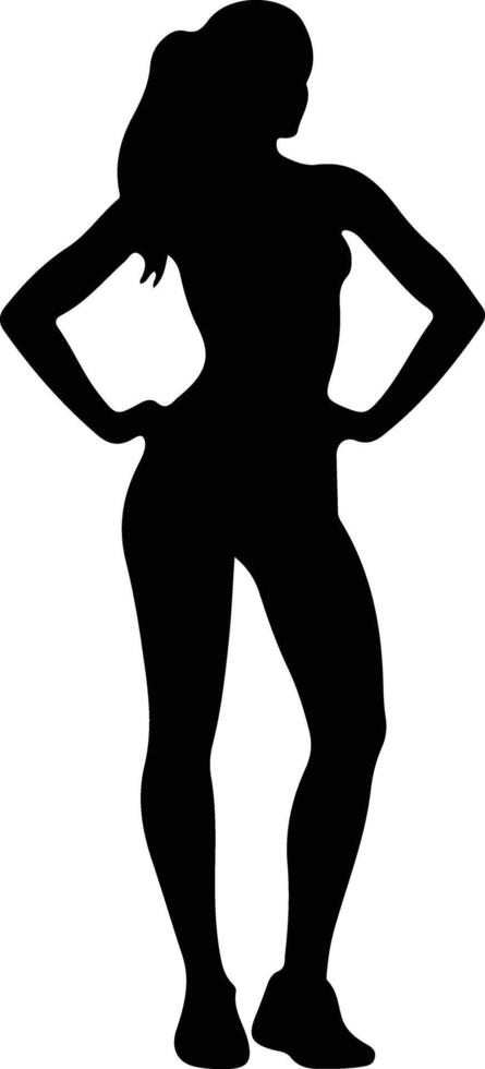 fitness  black silhouette vector