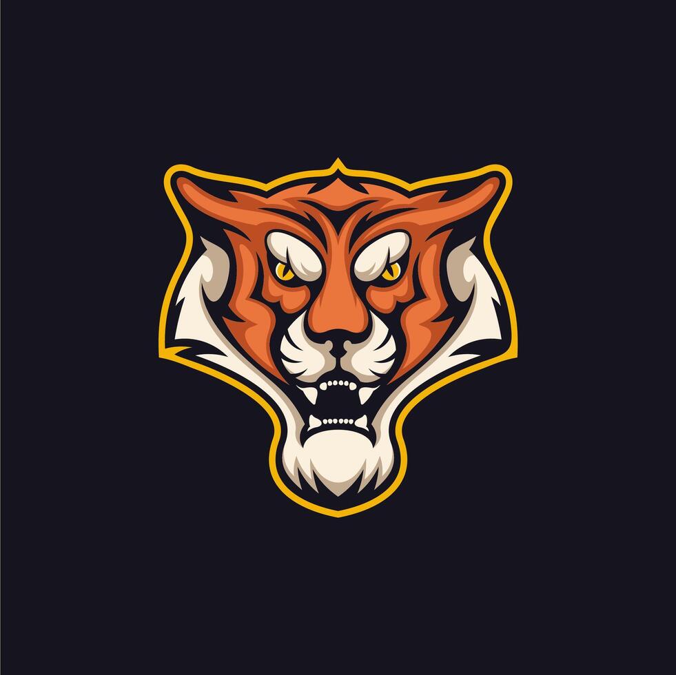 sencillo logo para Tigre cabeza vector