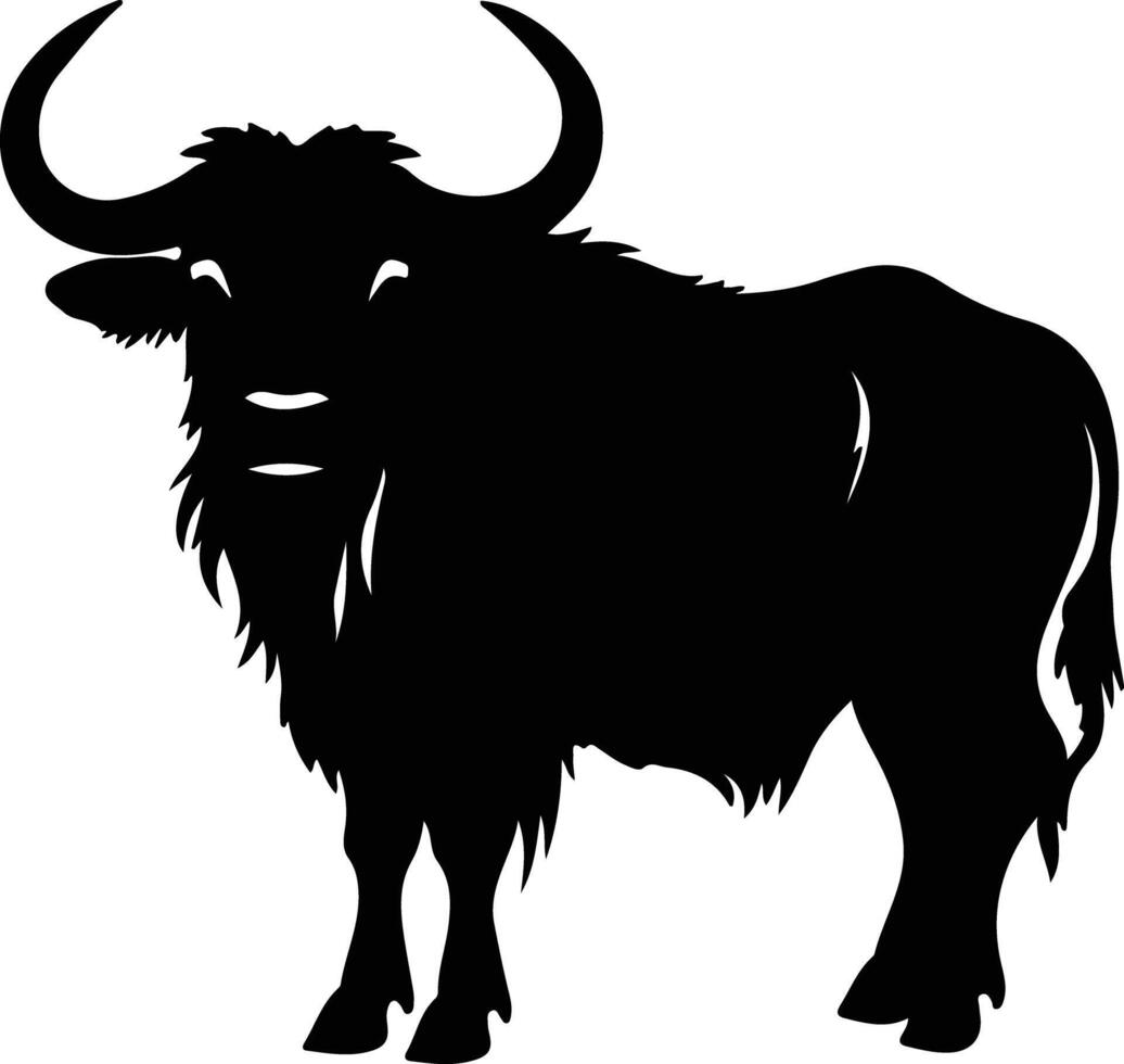 gnu black silhouette vector