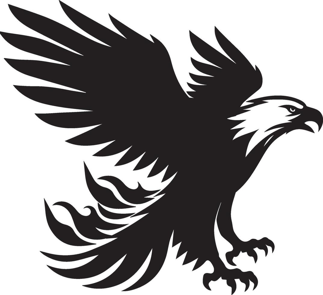 calvo águila silueta vector ilustración