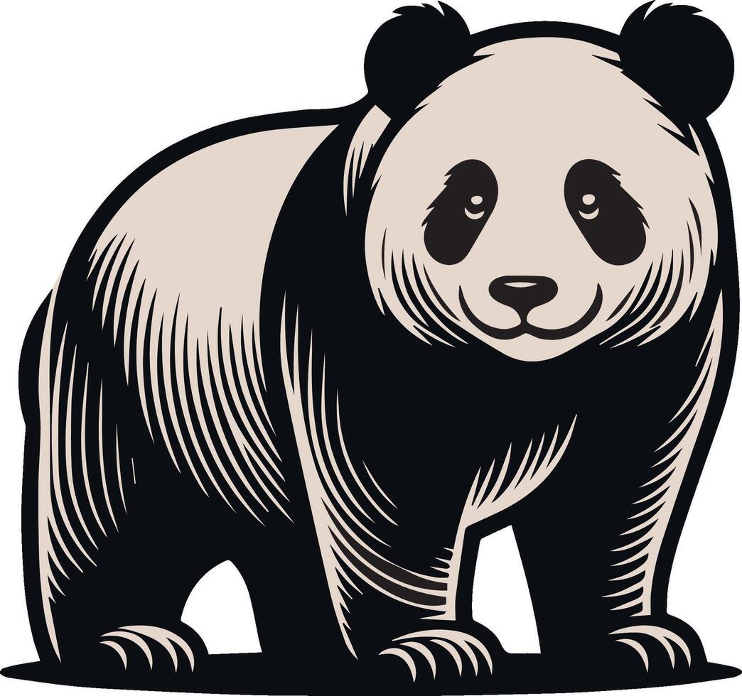 Cute and Beautiful Panda Vector Art