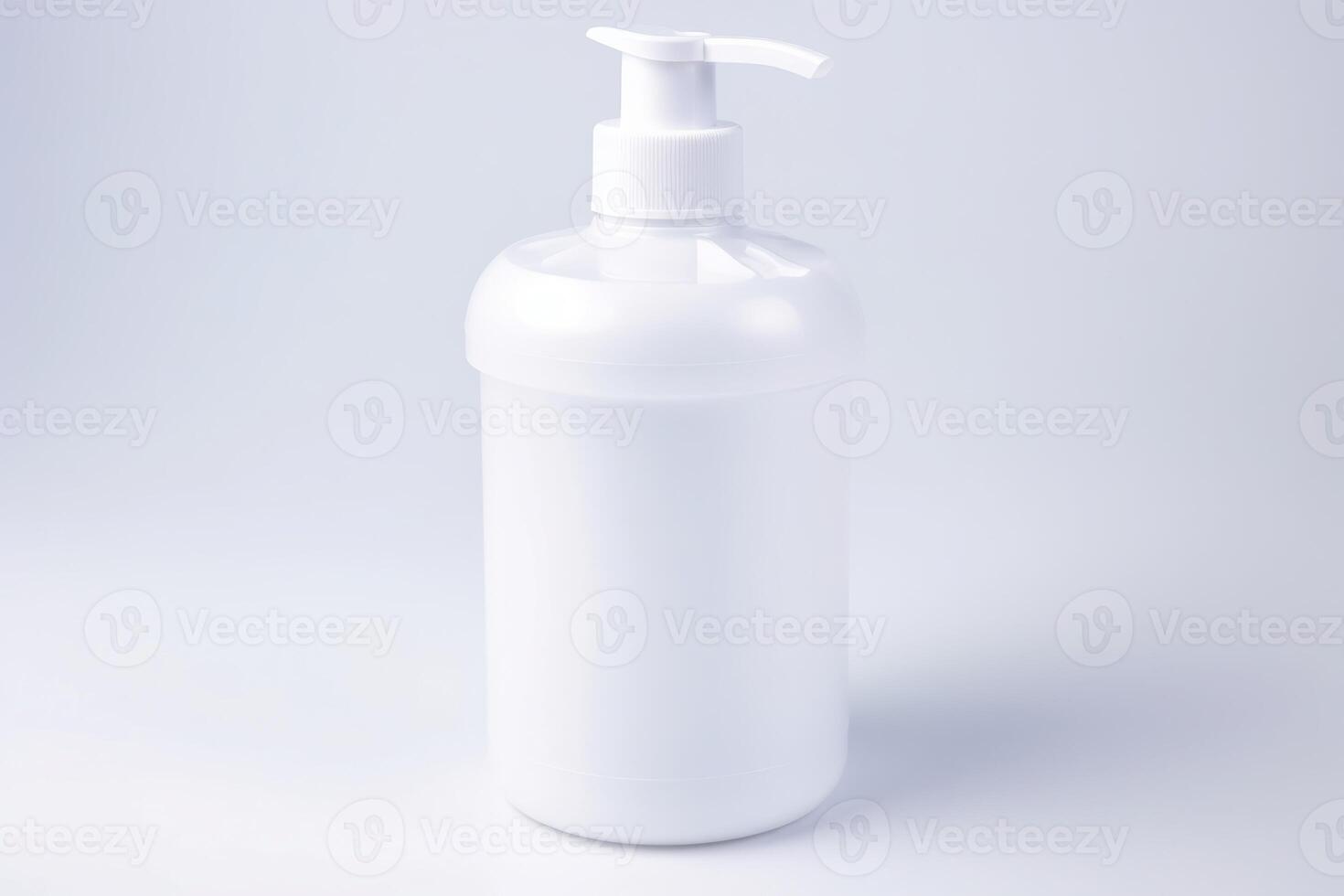 AI generated Facewash plastic bottle closeup photo. Generate Ai photo